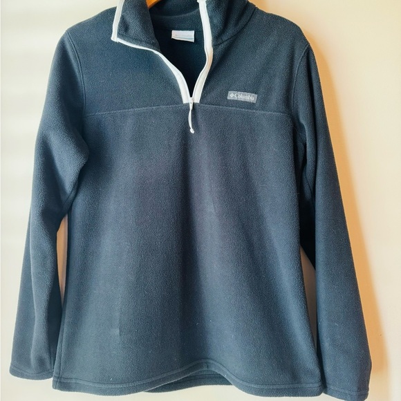 Columbia half zip fleece Women’s Sz Medium charcoal Gray - Picture 1 of 5